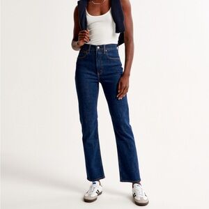 Abercrombie Ultra High Rise Ankle Straight Jean